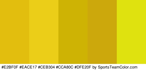 #E2BF0F #EACE17 #CEB304 #CCA80C #DFE20F Colors