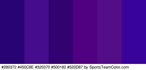 #280372 #450C8E #320370 #500182 #520D87 #38039B Colors