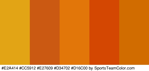 #E2A414 #CC5912 #E27609 #D34702 #D16C00 Colors