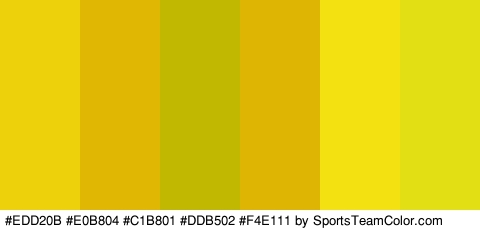 #EDD20B #E0B804 #C1B801 #DDB502 #F4E111 #E2DF14 Colors