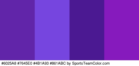 #6025A8 #7645E0 #4B1A93 #861ABC Colors