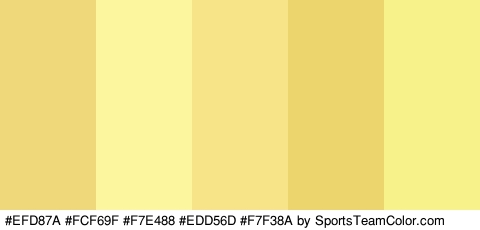 #EFD87A #FCF69F #F7E488 #EDD56D #F7F38A Colors