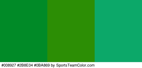 #008927 #2B8E04 #0BA869 Colors