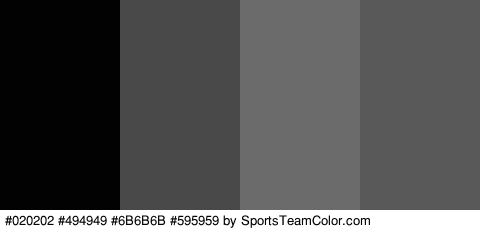 #020202 #494949 #6B6B6B #595959 Colors