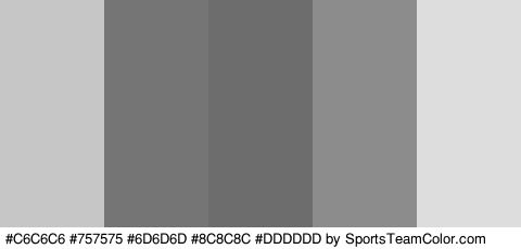 #C6C6C6 #757575 #6D6D6D #8C8C8C #DDDDDD Colors