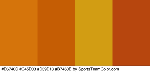 #D6740C #C45D03 #D39D13 #B7460E Colors