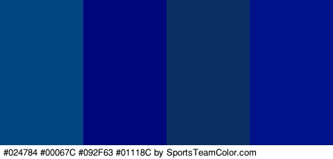 #024784 #00067C #092F63 #01118C Colors