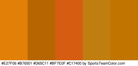 #E27F06 #B76501 #D65C11 #BF7E0F #C17400 Colors