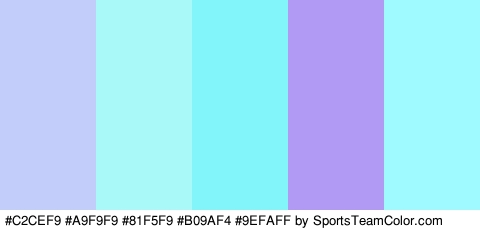 #C2CEF9 #A9F9F9 #81F5F9 #B09AF4 #9EFAFF Colors