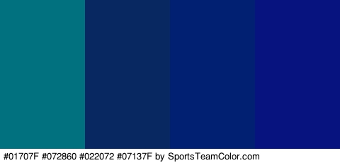 #01707F #072860 #022072 #07137F Colors