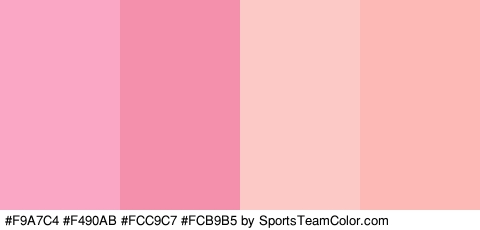 #F9A7C4 #F490AB #FCC9C7 #FCB9B5 Colors