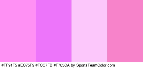 #FF91F5 #EC75F9 #FCC7FB #F783CA Colors