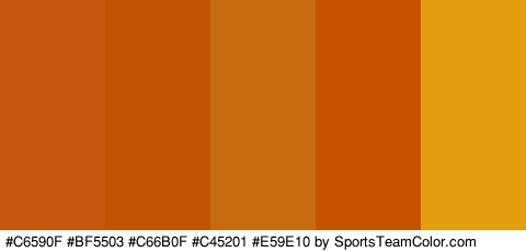 #C6590F #BF5503 #C66B0F #C45201 #E59E10 Colors