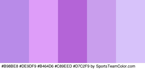 #B98BE8 #DE9DF9 #B464D6 #C89EED #D7C2F9 Colors