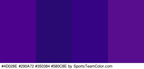 #4D028E #290A72 #350384 #580C8E Colors