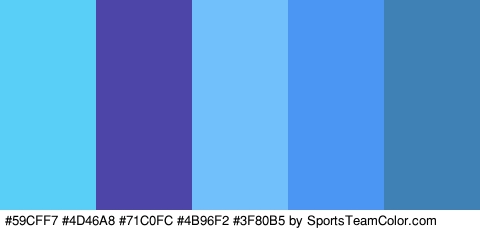 #59CFF7 #4D46A8 #71C0FC #4B96F2 #3F80B5 Colors