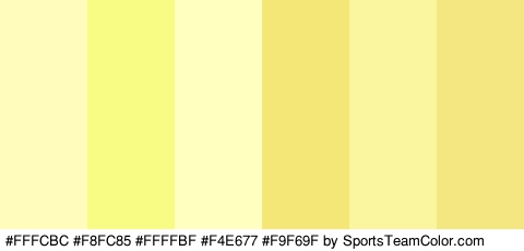 #FFFCBC #F8FC85 #FFFFBF #F4E677 #F9F69F #F4E781 Colors