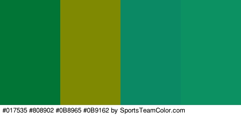 #017535 #808902 #0B8965 #0B9162 Colors