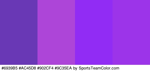 #6939B5 #AC45D8 #902CF4 #9C35EA Colors