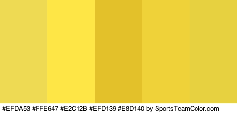 #EFDA53 #FFE647 #E2C12B #EFD139 #E8D140 Colors