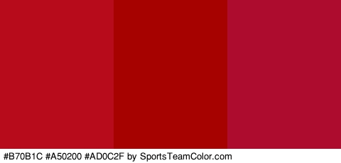 #B70B1C #A50200 #AD0C2F Colors