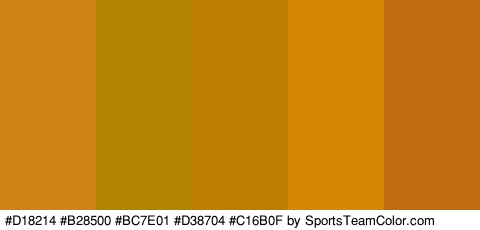 #D18214 #B28500 #BC7E01 #D38704 #C16B0F Colors