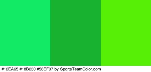 #12EA65 #18B230 #58EF07 Colors