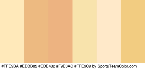 #FFE9BA #EDBB82 #EDB482 #F9E3AC #FFE9C9 #F2CC80 Colors