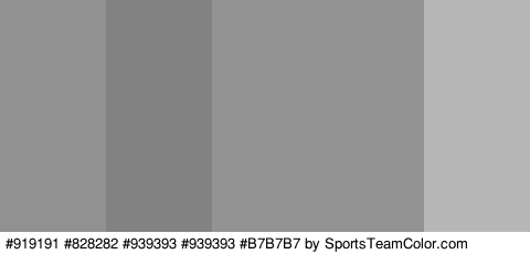 #919191 #828282 #939393 #939393 #B7B7B7 Colors