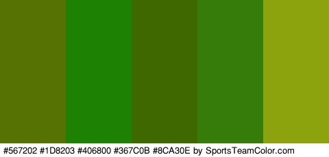 #567202 #1D8203 #406800 #367C0B #8CA30E Colors