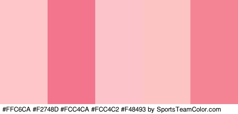 #FFC6CA #F2748D #FCC4CA #FCC4C2 #F48493 Colors