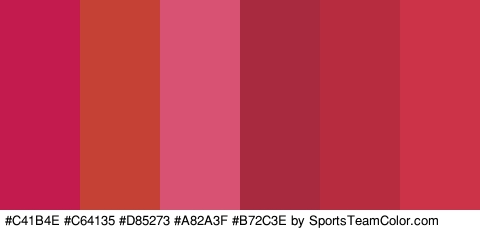 #C41B4E #C64135 #D85273 #A82A3F #B72C3E #CC3349 Colors