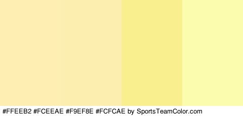 #FFEEB2 #FCEEAE #F9EF8E #FCFCAE Colors