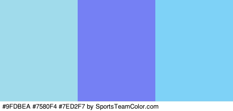 #9FDBEA #7580F4 #7ED2F7 Colors