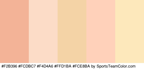 #F2B396 #FCDBC7 #F4D4A6 #FFD1BA #FCE8BA Colors