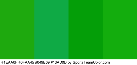 #1EAA0F #0FAA45 #049E09 #13AD0D Colors