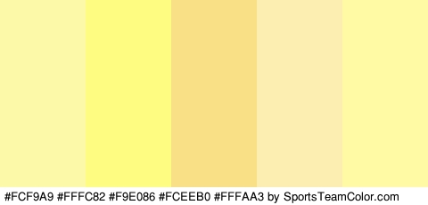 #FCF9A9 #FFFC82 #F9E086 #FCEEB0 #FFFAA3 Colors