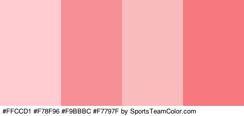 #FFCCD1 #F78F96 #F9BBBC #F7797F Colors