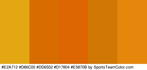 #E2A712 #D86C00 #DD6502 #D17804 #E5870B Colors