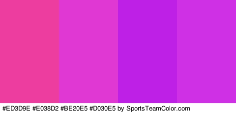 #ED3D9E #E038D2 #BE20E5 #D030E5 Colors