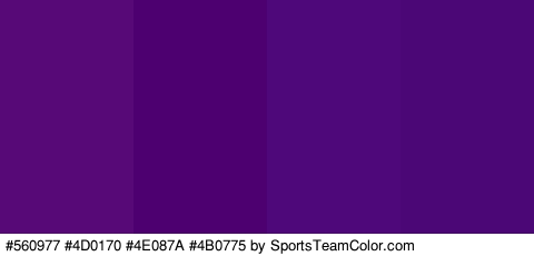 #560977 #4D0170 #4E087A #4B0775 Colors