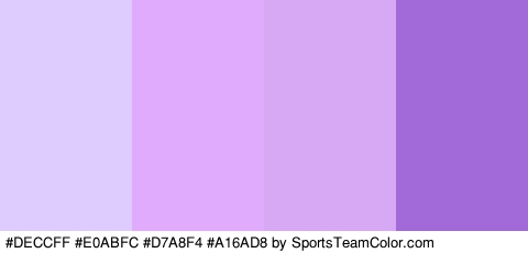 #DECCFF #E0ABFC #D7A8F4 #A16AD8 Colors