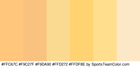 #FFC67C #F9C27F #F9DA90 #FFD272 #FFDF8E #FCE7C7 Colors