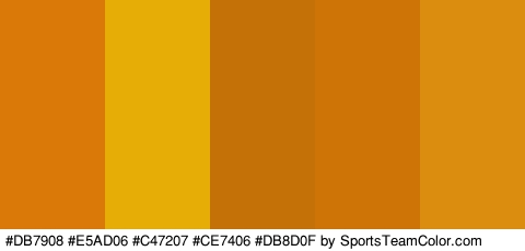 #DB7908 #E5AD06 #C47207 #CE7406 #DB8D0F Colors