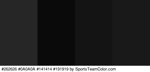 #262626 #0A0A0A #141414 #191919 Colors