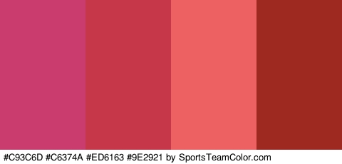 #C93C6D #C6374A #ED6163 #9E2921 Colors