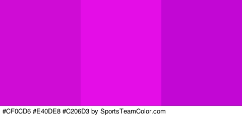 #CF0CD6 #E40DE8 #C206D3 Colors