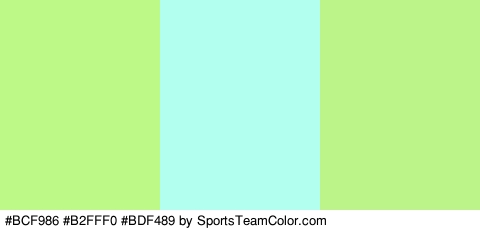 #BCF986 #B2FFF0 #BDF489 Colors