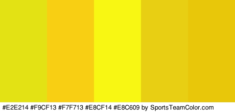 #E2E214 #F9CF13 #F7F713 #E8CF14 #E8C609 Colors