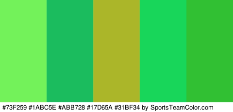 #73F259 #1ABC5E #ABB728 #17D65A #31BF34 Colors